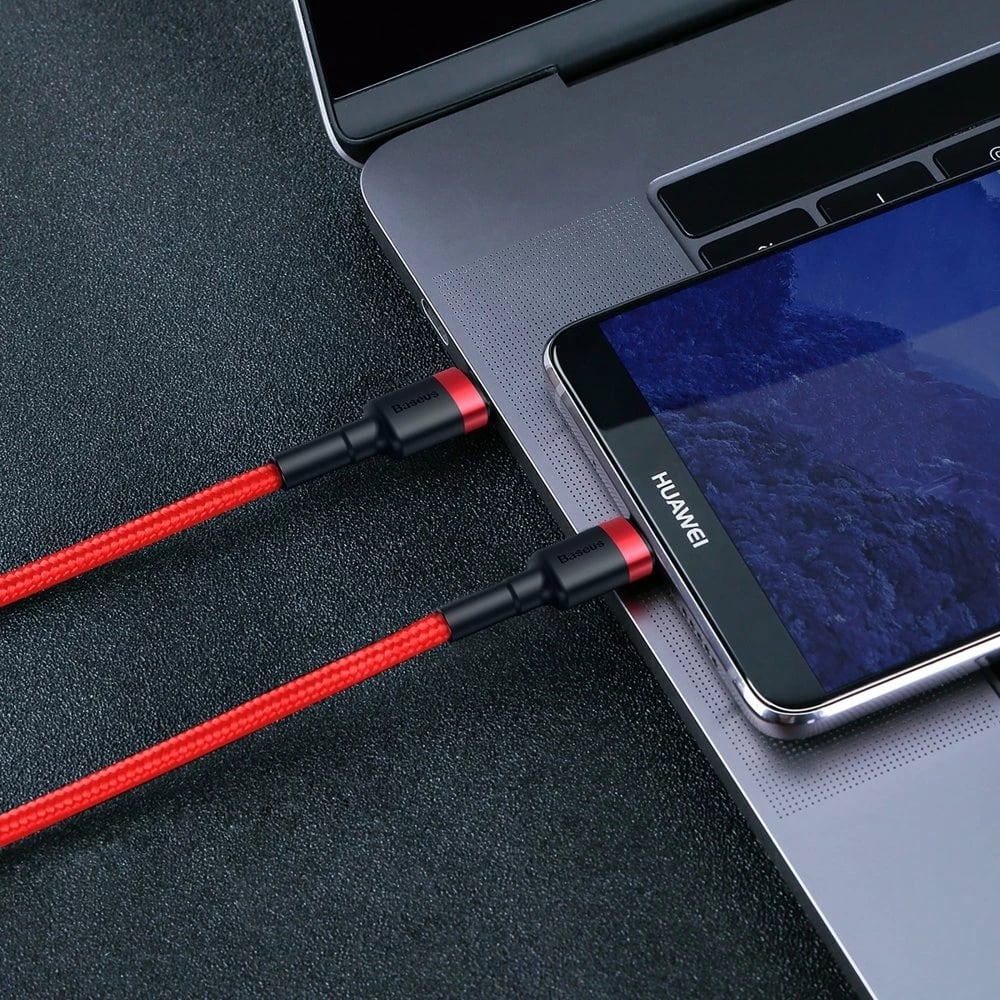 Kabllo USB-C në USB-C Baseus CATKLF-H09, 2m, 60W, e kuqe