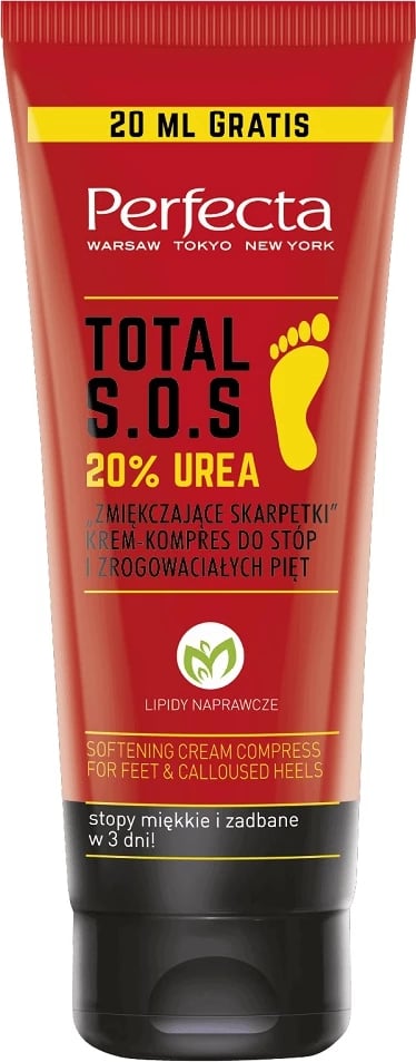 Krem për këmbë Perfecta Total S.O.S 20% Urea Softening Socks Cream-Complex për femra, 120ml