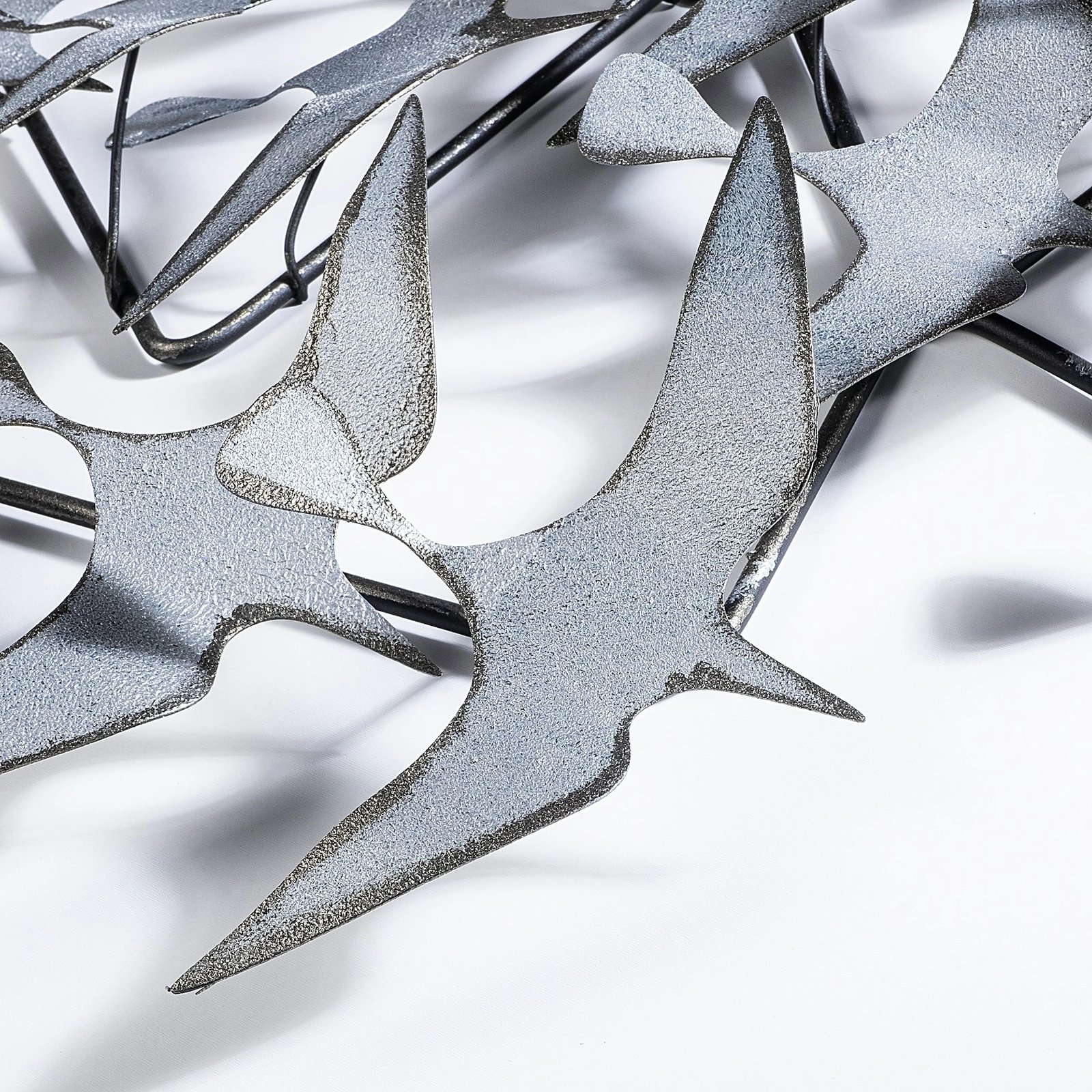 Aksesor dekorativ muri prej metali Wallity, Martılar 3, shumëngjyrësh, 59x124cm