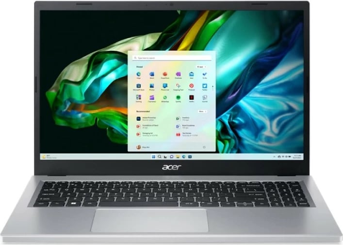 Laptop ACER Aspire A315 15.6" FHD (AMD Ryzen 7 5700U, 8GB DDR4, 512GB M.2 NVMe, AMD Radeon Graphics, No OS, Silver)