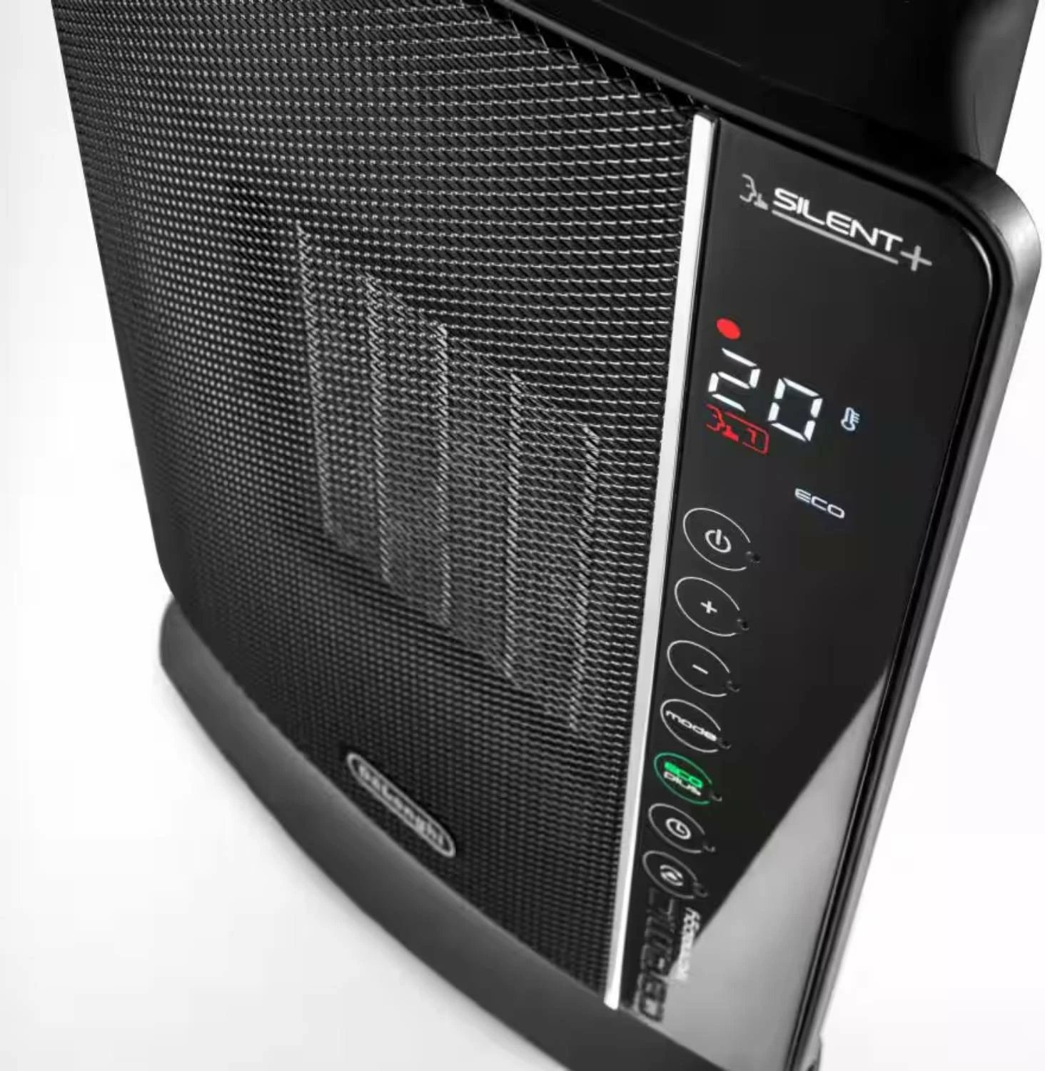 Ngrohës me ventilator, DeLonghi, DCH7993ER.BC, 2400 W, për dhoma deri 70 m³, funksion Eco, i zi