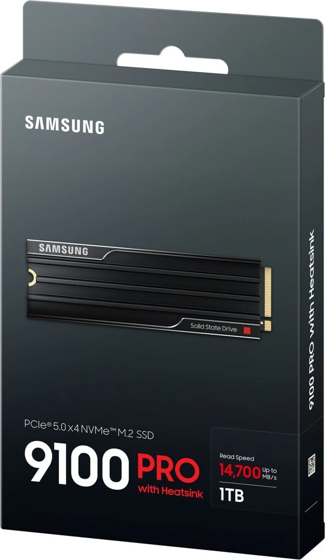 SSD Samsung 9100 PRO 1TB M.2 PCIe 5.0 me heatsink, i zi