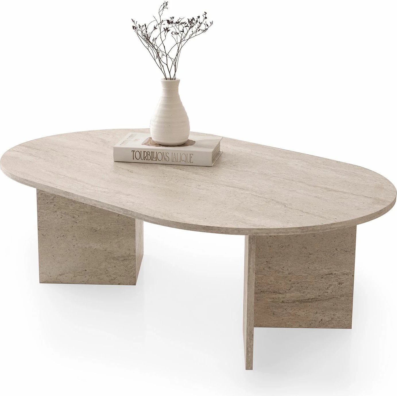 Tavolinë kafeje Skye Decor, ngjyrë travertine, Oscar - 9544