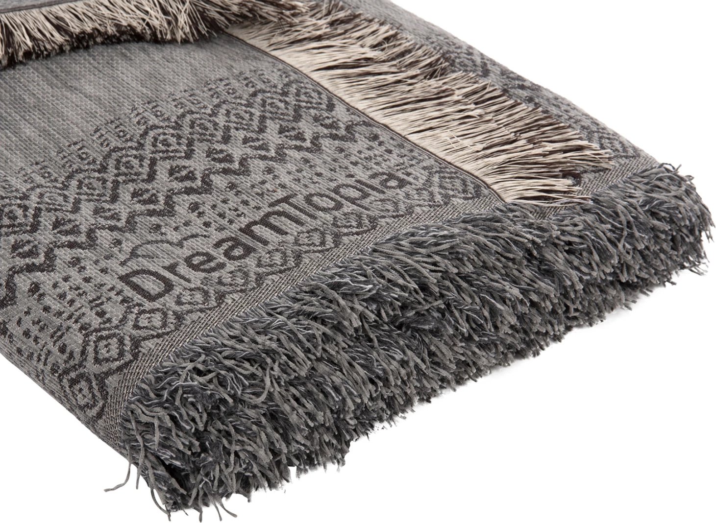 Mbulesë divani me franja DREAMTOPIA FH12163.06 ngjyrë gri 245x170 cm