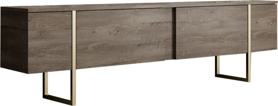 Set mobiljesh për dhomë dite, ngjyrë arrë, ari, Skye Decor, pa artikuj