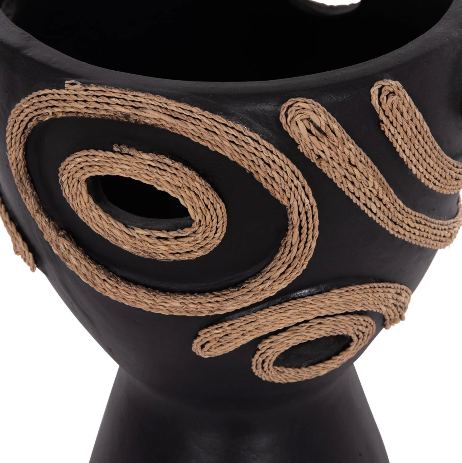 Vazo dekorative tavoline DEAN, terrakotë e zezë, FH4678.01, 23x29cm Vazo dekorative tavoline DEAN, terrakotë e zezë, FH4678.01, 23x29cm