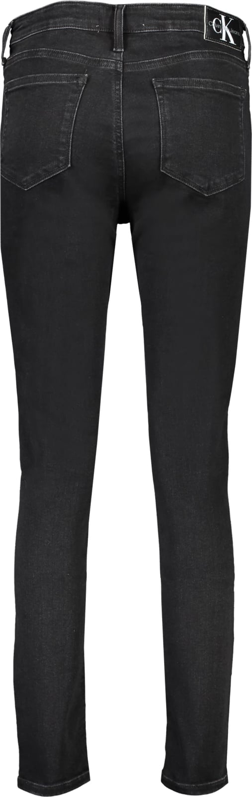 Pantallona xhins për femra Calvin Klein mid rise skinny, të zeza