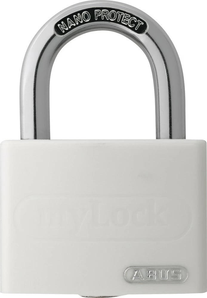 Dry ABUS MyLock T65AL, 62mm, 2 çelësa, e bardhë