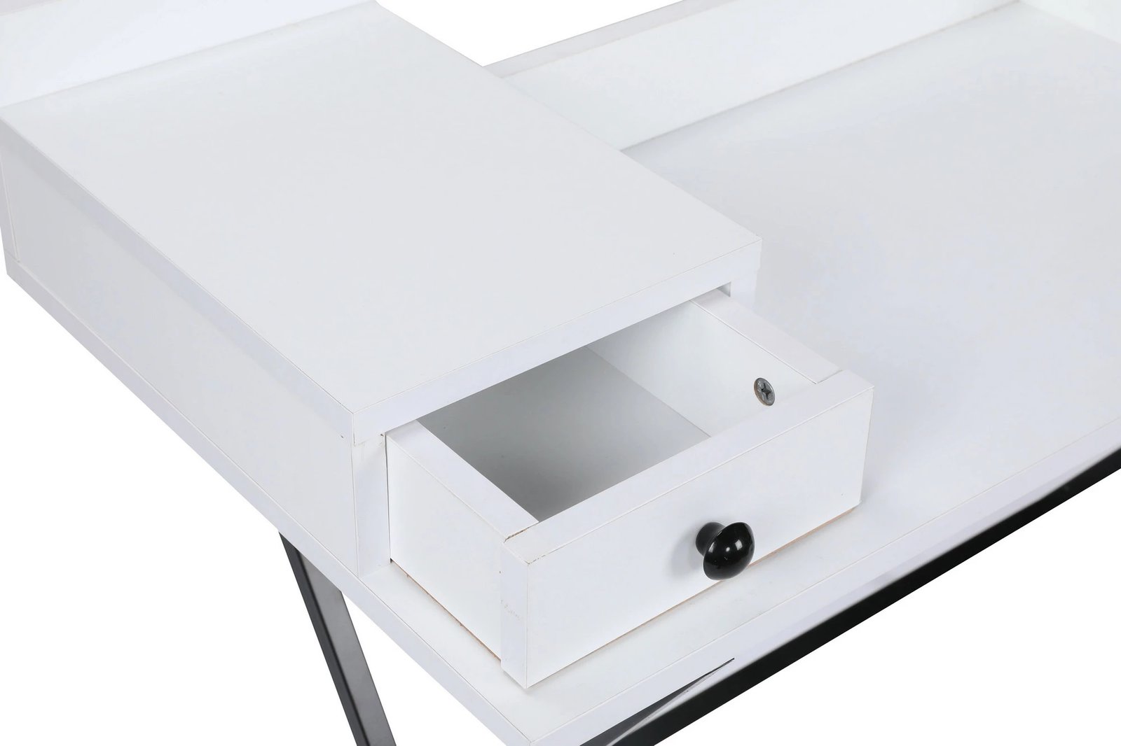 Tavolinë grimimi Skye Decor, Phuket, e bardhë dhe e zezë