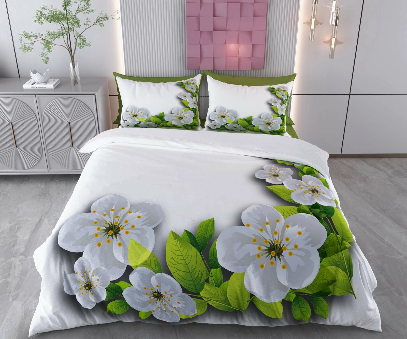 Set mbulesë për jorgan Super King, Plum Blossom, L'Essentiel Linge de Maison