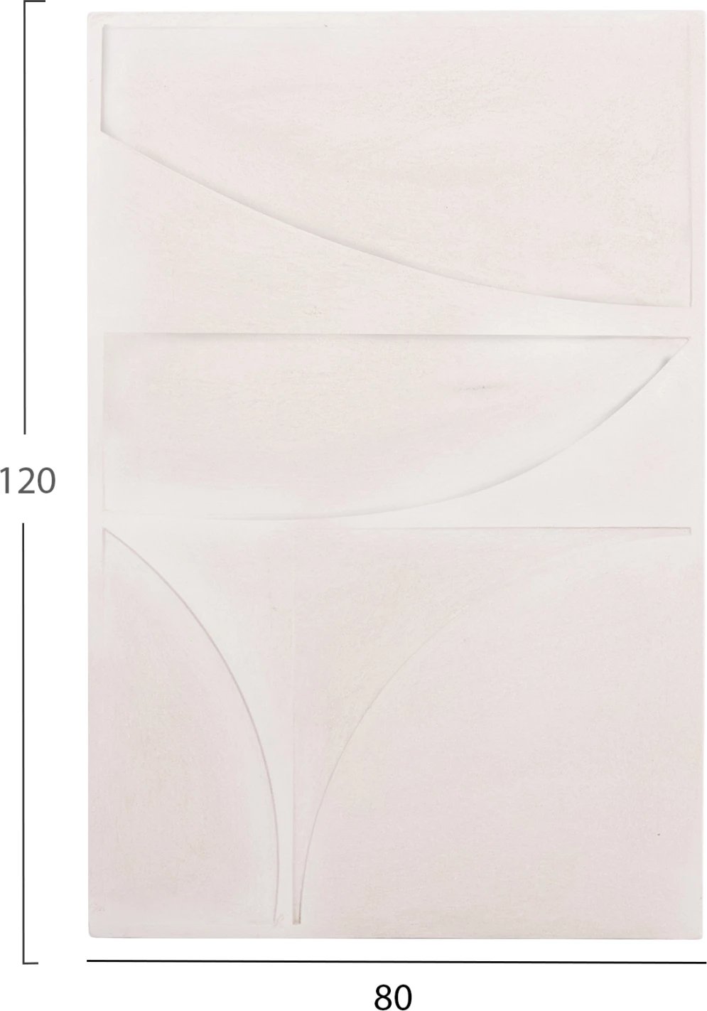 Panel dekorativ për mur Santorini FH4505 MDF ngjyrë e bardhë e zbehtë 80x4(trashësi)x120H cm.
