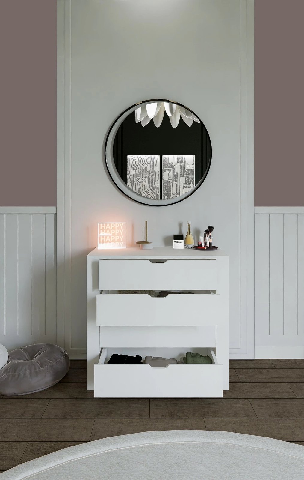 Komodë Hanah Home Duru 1600-31, e bardhë