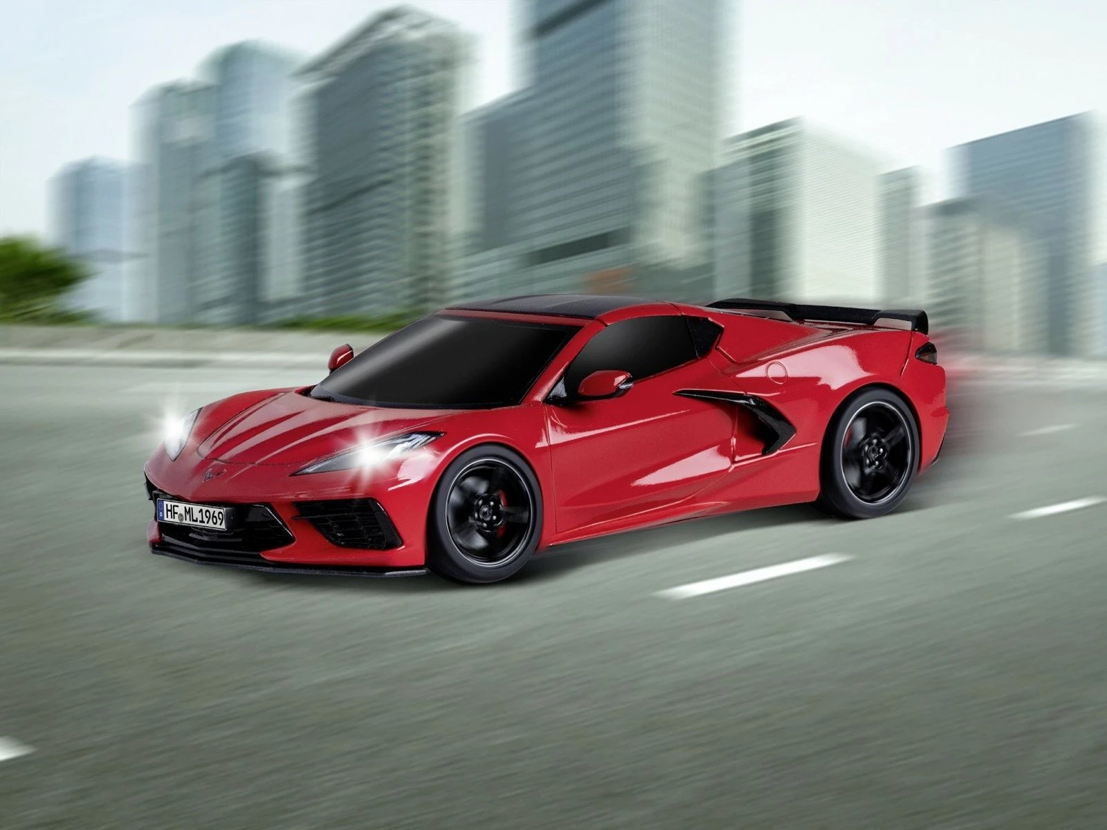 Makine me telekomandë Revell RC Corvette C8, 1:24, e kuqe