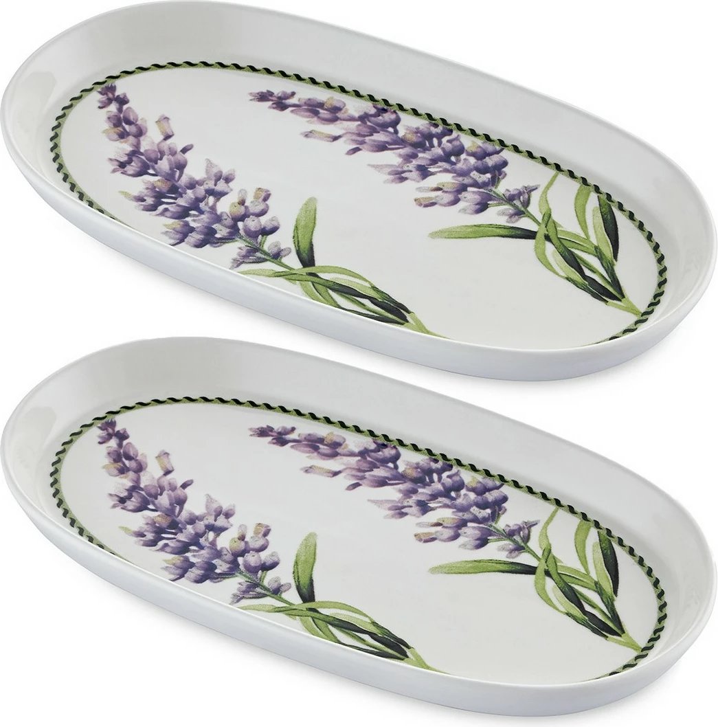 Set pjatash servirëse (2 copë), Hermia, ngjyrë lejla, PRC0011 Set pjatash servirëse (2 copë), Hermia, ngjyrë lejla, PRC0011