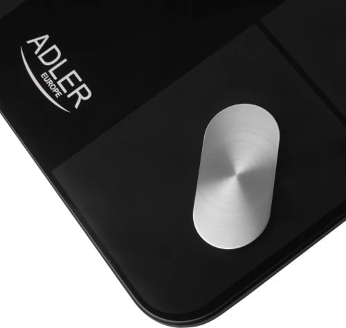 Peshore smart trupi, Adler AD 8186, Bluetooth 4.2, kapacitet 180 kg, ekran LED, Tuya, platformë xham 6 mm 28x28 cm, e zezë