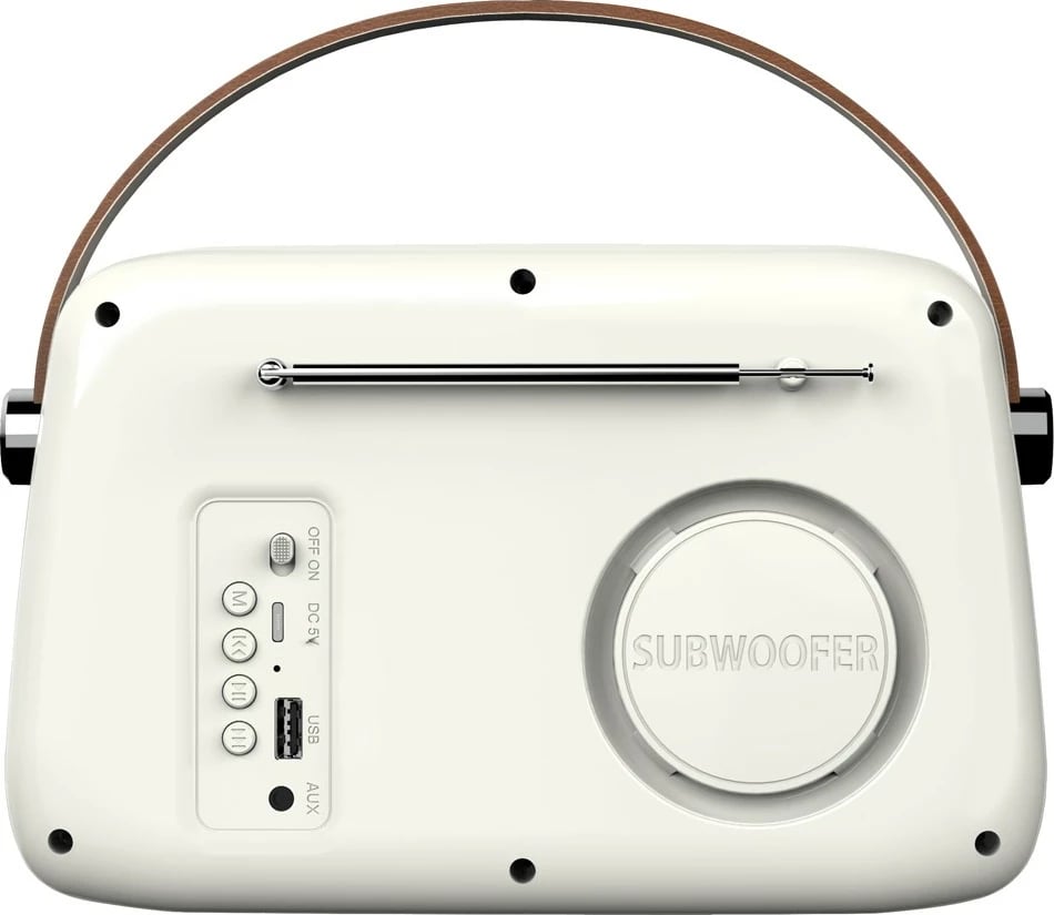 Radio portative Savio RS-02, Bluetooth 5.3, USB-C, e bardhë