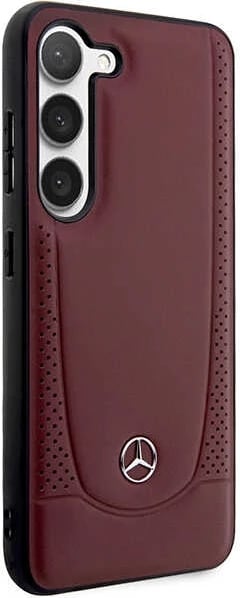 Mbështjellës Mercedes Leather Urban për Samsung Galaxy S23, i fortë, lëkurë artificiale, Kuq