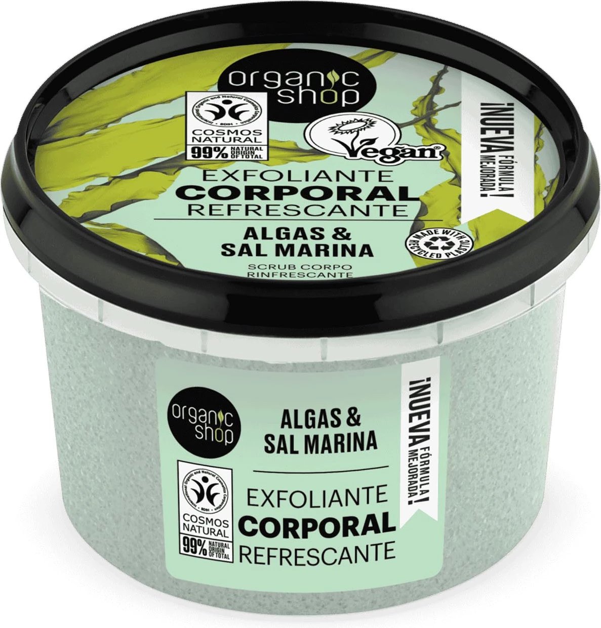 Eksfoliant për trup unisex Organic Shop Algas & Sal Marina 1 copë