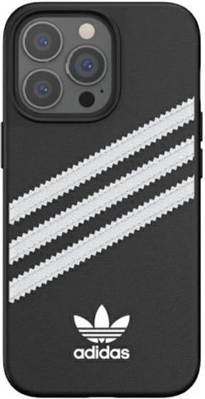 Mbështjellës Adidas OR Moulded Case PU për iPhone 13 Pro/13 6.1", zi bardhë