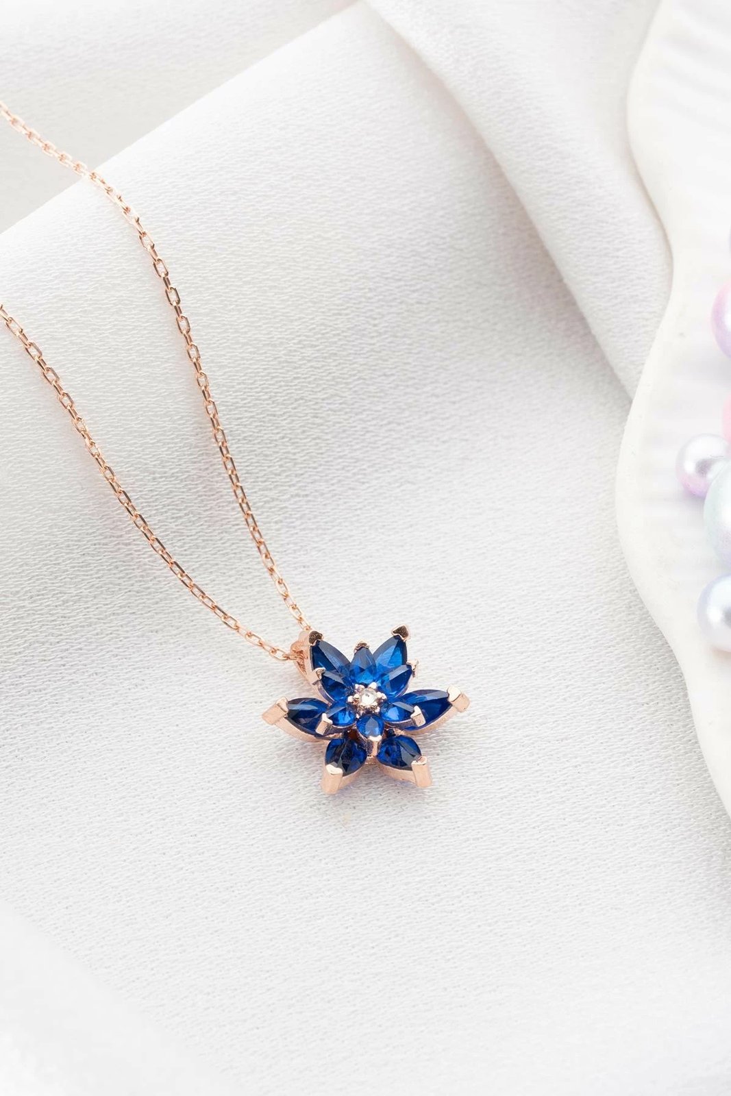 Varëse argjendi e hollë, ngjyrë rozë ari dhe kaltër navy, Jumeon, NRZ999362