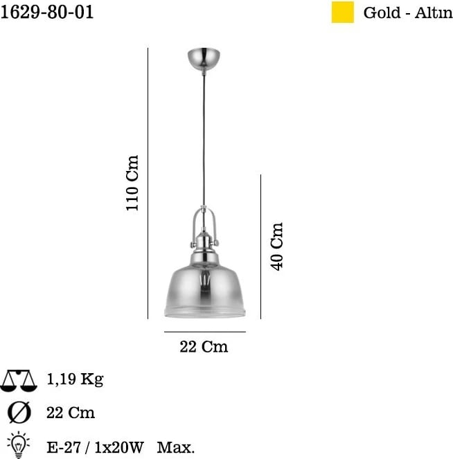 Llambë tavani Opviq, Mago - 80-01, ngjyrë llak antik