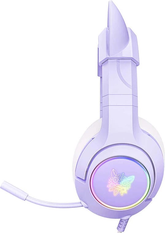 Kufje gaming ONIKUMA K9 me mikrofon, me veshë mace, Purple