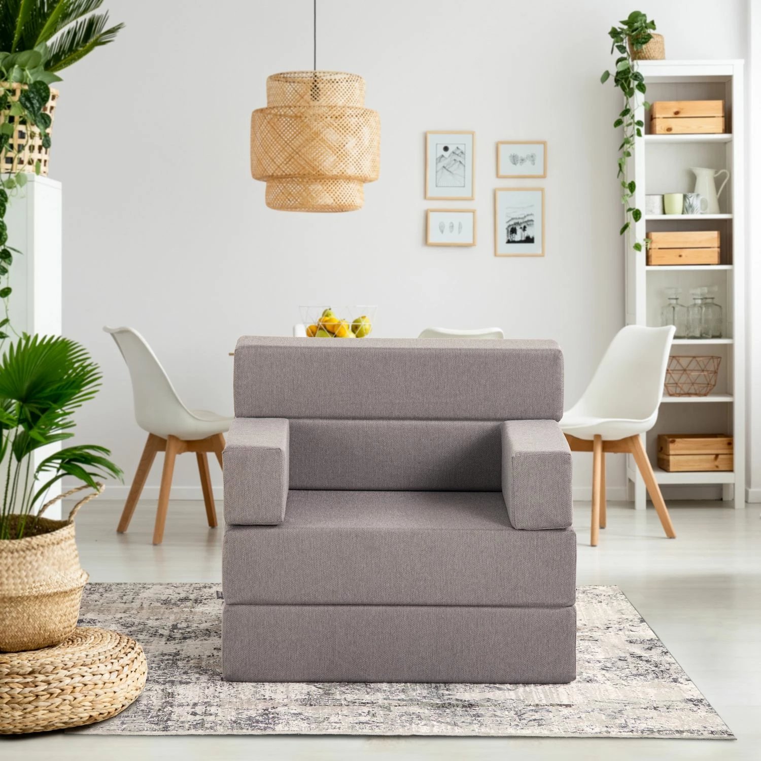 Krevat-karrige një vendës, Melissa, ngjyrë gri