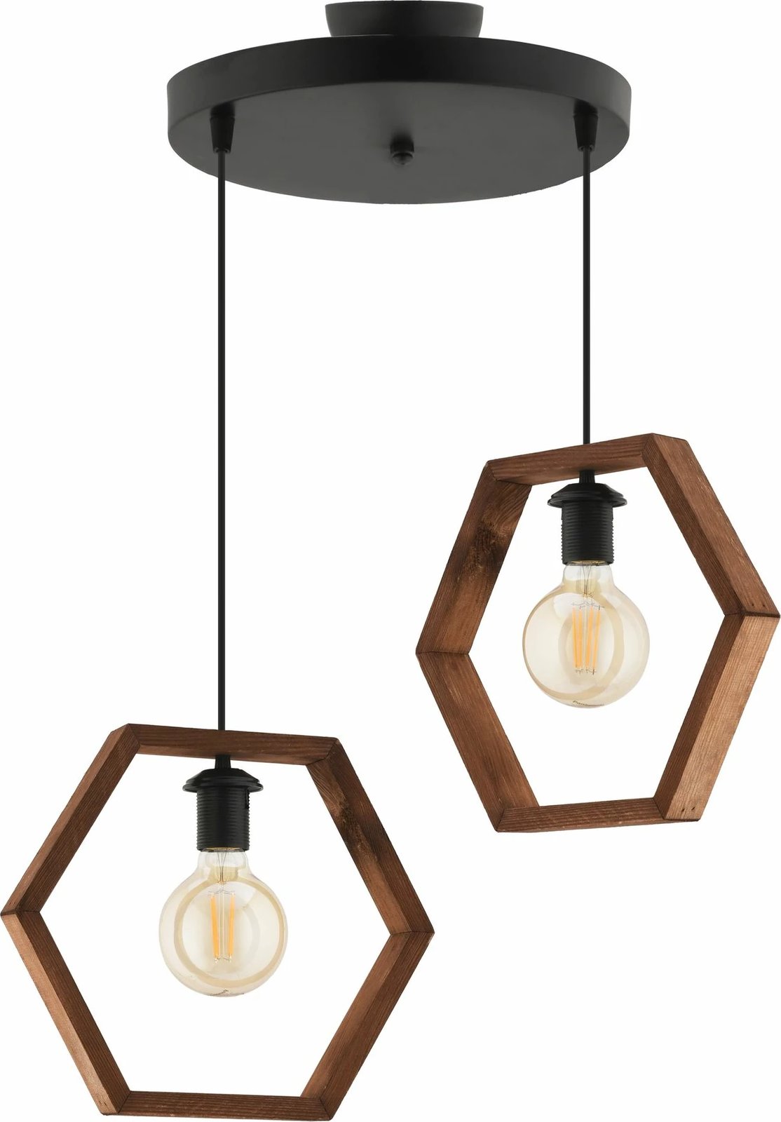 Llambë tavani Opviq, Hexagon Double, ngjyrë kafe e zezë