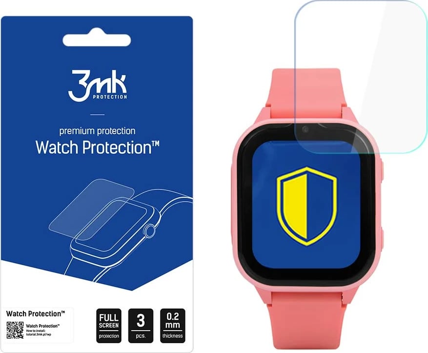 Folje mbrojtëse për smartwatch 3mk Protection Watch Protection ARC+ për Garett Kids Sun Ultra 4G, set 3 copë