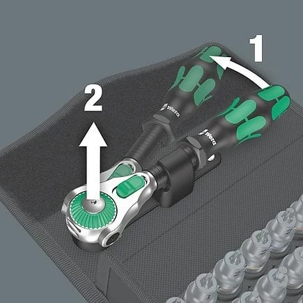 Set çelësa me kapak WERA 05003536001, 35 copë, e zezë