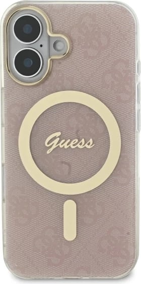 Mbështjellës Guess IML 4G MagSafe për iPhone 16, Rozë Mbështjellës Guess IML 4G MagSafe për iPhone 16, Rozë