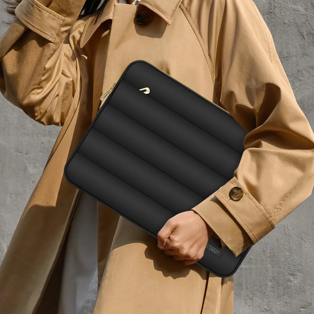 Kasë laptopi Tech-Protect Puffy 15-16", set me çantë për aksesorë, e zezë