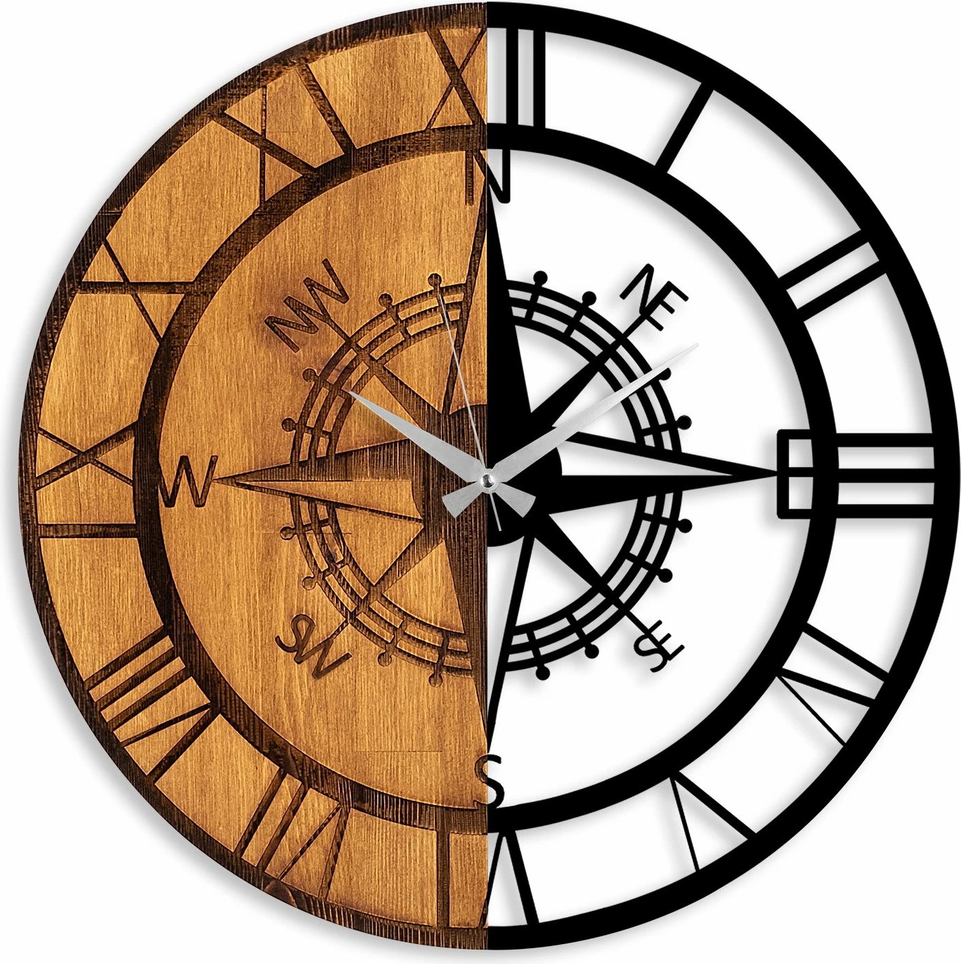 Orë muri dekorative prej druri, Wallity, mekanizëm ore