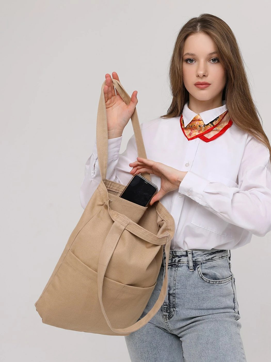 Çantë tote Zoozie Bags, 2072, bezhë