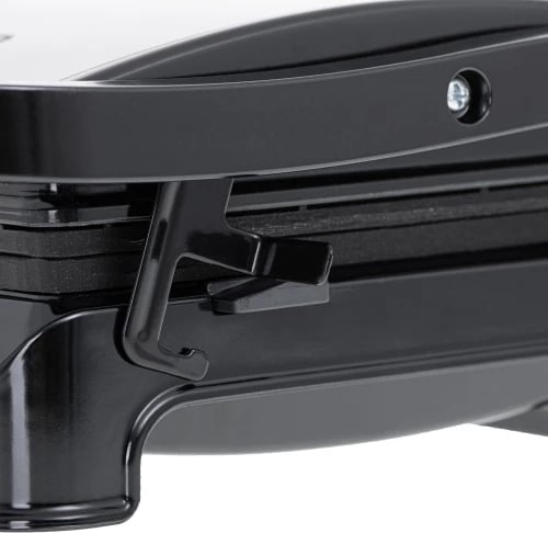 Grill elektrik, Adler, AD 3052, 23x14.5 cm, 700W/1200W max, pllaka jo-ngjitëse, e zezë-argjend