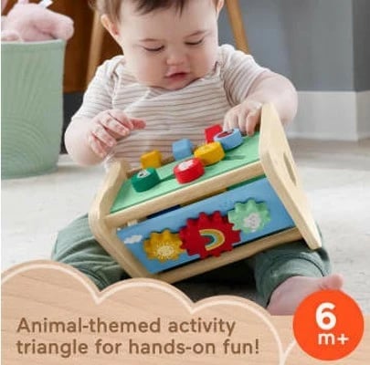 Lodër edukative prej druri Fisher Price HYG48, shumëngjyrëshe