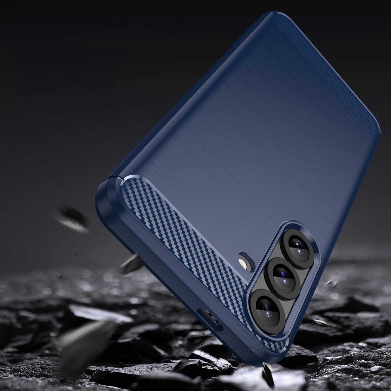 Mbështjellës Hurtel Carbon Case për Samsung Galaxy S25+, Kaltër
