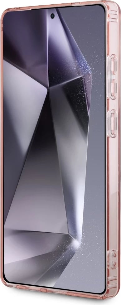 Mbështjellës Karl Lagerfeld Rhinestones K. Head Logo për Samsung Galaxy S25 Ultra, Rozë