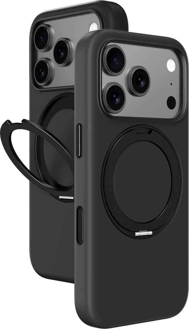 Mbështjellës AmazingThing Cloudie për iPhone 17 Pro Max, me mbajtëse, MagSafe, i zi