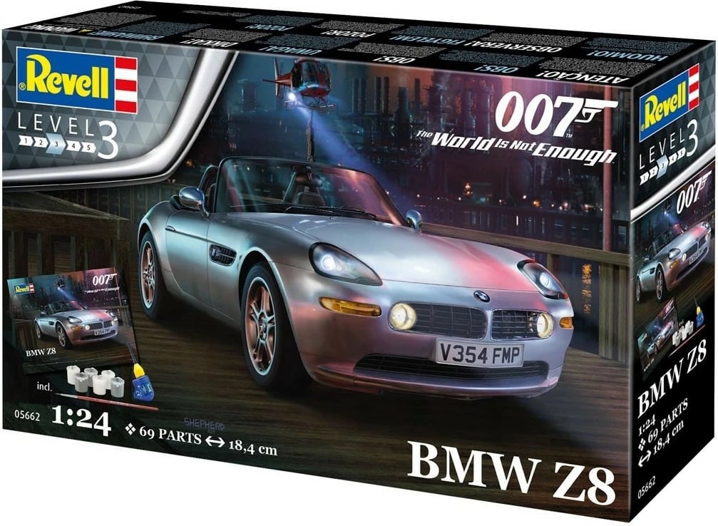 Model plastik makine Revell BMW Z8 James Bond 1:24, Set dhuratë