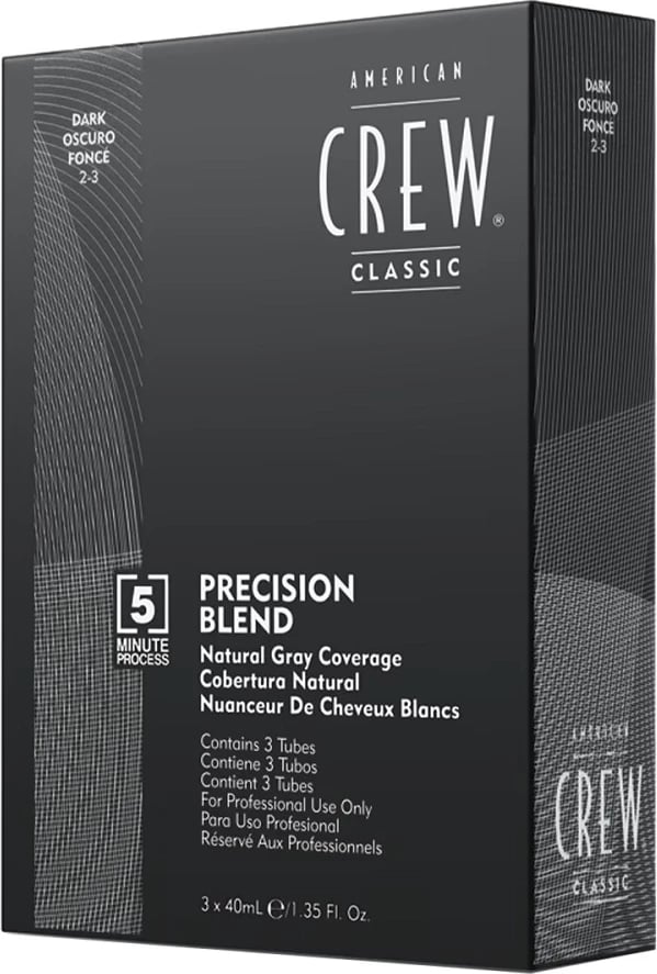 Ngjyrë për flokë për burra American Crew Precision Blend 2-3 Dark 3x40ml