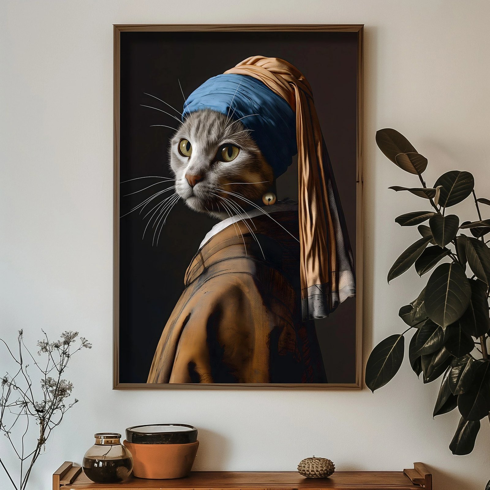 Pikturë dekorative me kornizë MDF, shumëngjyrëshe, HUM069, 50x70x3.5cm