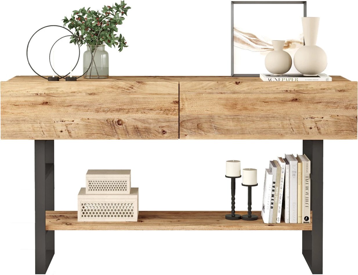 Komodë hyrëse Hanah Home, ngjyrë Atlantic Pine, Ml23-A, 138.8x75.7x43 cm