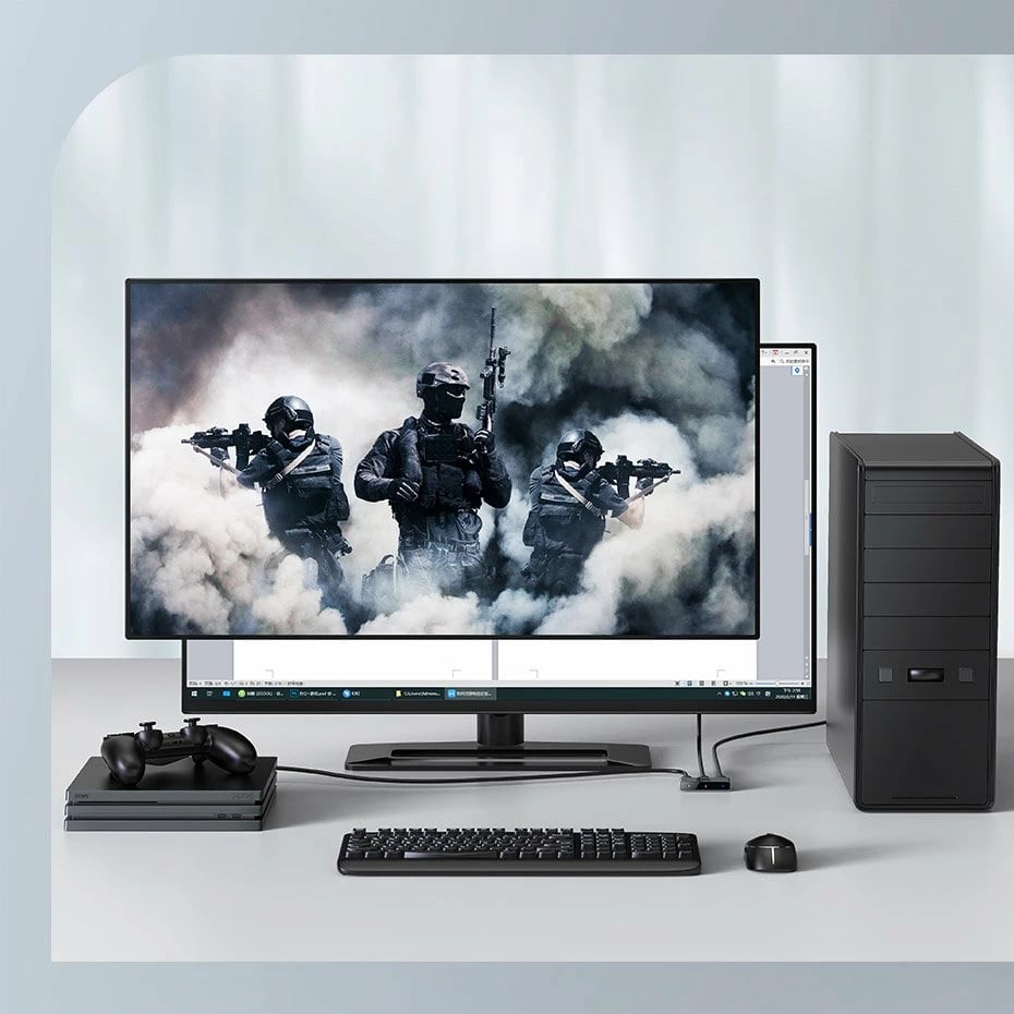 Switch HDMI Baseus CAHUB-BC0G, 2x HDMI, 4K/30Hz, Gri Switch HDMI Baseus CAHUB-BC0G, 2x HDMI, 4K/30Hz, Gri
