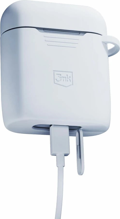 Mbështjellës silikoni për kufje 3mk Protection, për Apple AirPods 2, i bardhë