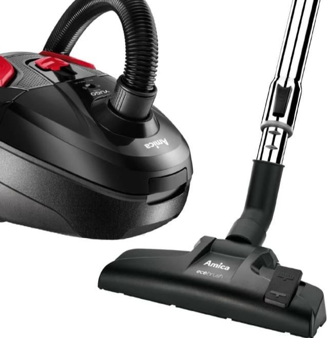 Fshesë me korent Amica YUGO VM1043 me qese, 2L, 900W, e zezë/kuqe