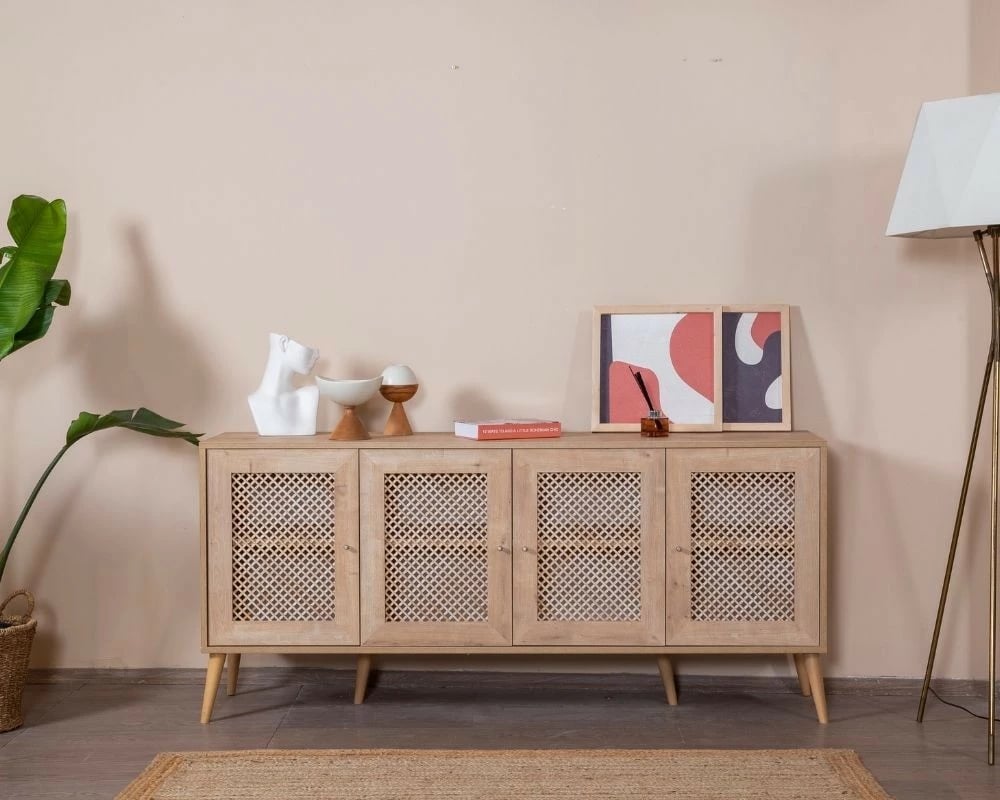 Konsol Skye Decor, ngjyrë lisi, Goose - Oak