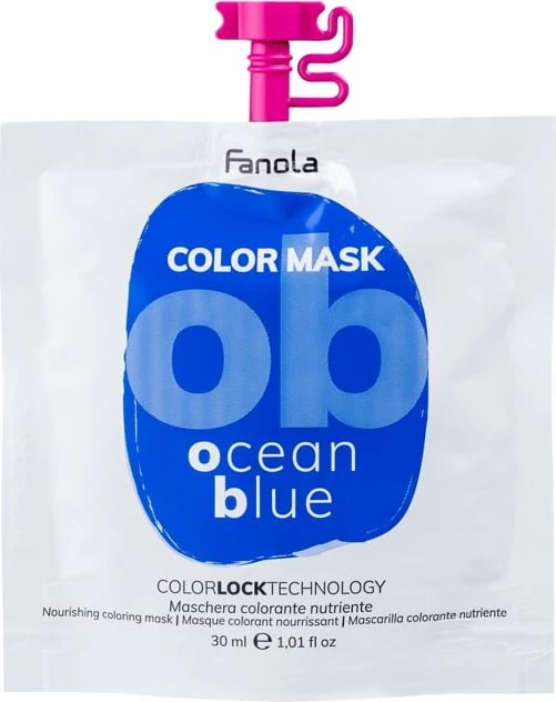 Maskë ngjyruese për flokë Fanola Color Mask për femra Ocean Blue 30ml