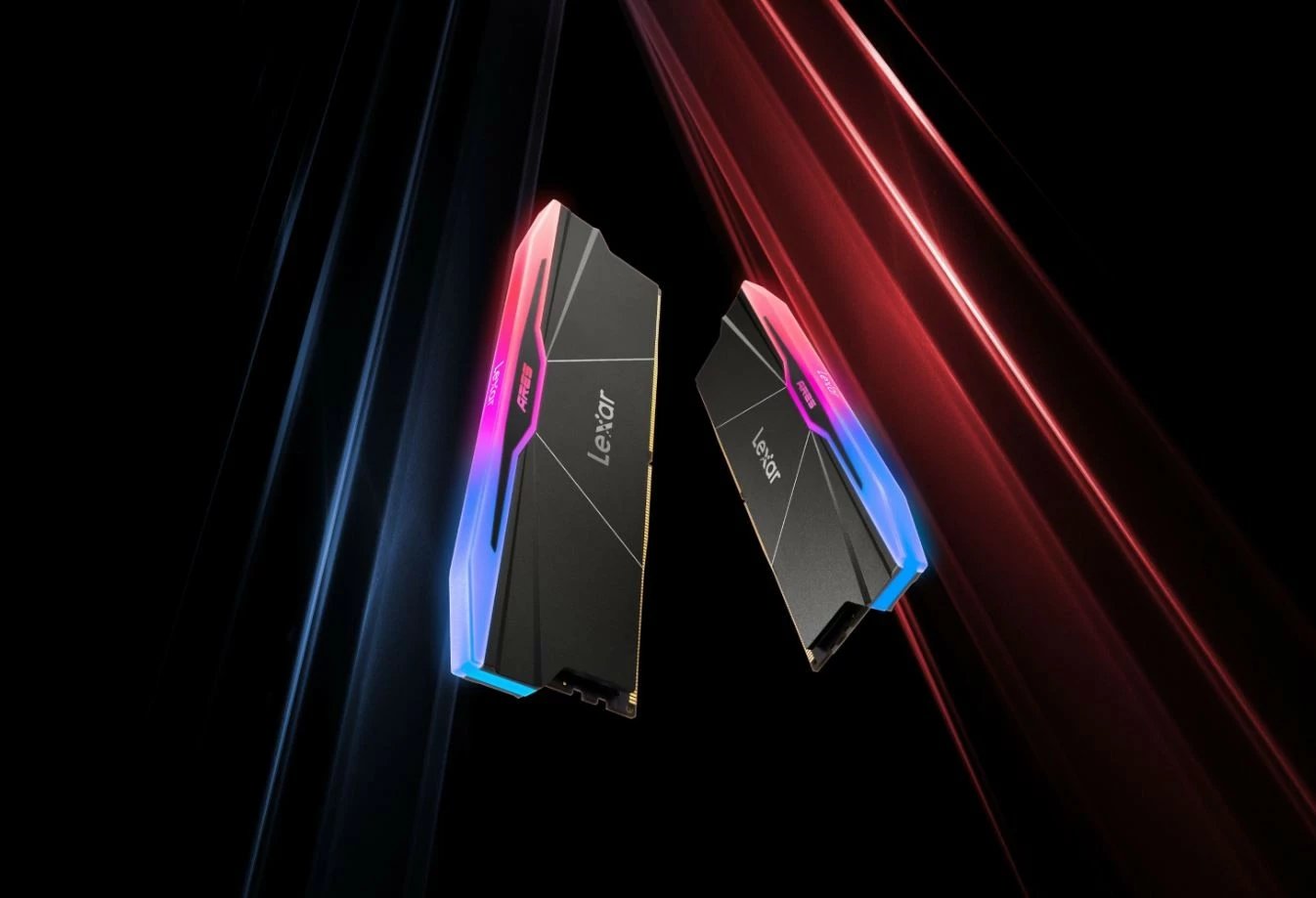 RAM Memorje Lexar ARES RGB DDR5, 32GB (2x16GB), 7600 MHz, e zezë RAM Memorje Lexar ARES RGB DDR5, 32GB (2x16GB), 7600 MHz, e zezë