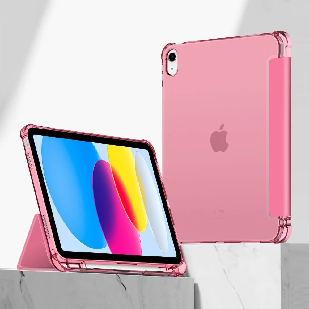 Mbështjellës Tech-Protect SC Pen Hybrid për iPad 10 (2022), Rozë Transparent